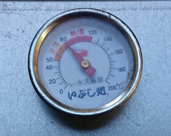 自家製燻製ハム作成時の維持する温度目安の画像です。